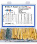 Open case of Massive 1000 Pack Metal Film Resistor Kit With 50 Values 0.25W 1% Tolerance From 1 Ohm To 10 Mega Ohm
