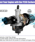 30mm Carburetor With Exhaust Header Stage 1 Kit Replacement For Predator 420cc 301cc and GX engines, featuring PZ30 carburetor
