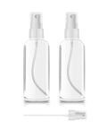 2 Pack 1Oz Clear Plastic Travel Spray Bottles Refillable Mini Spritzers For Travel Cleaning Gardening Skin Care Essential Oils And Perfume With Protective Caps Leak Free On The Go