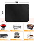 Heat Resistant Countertop And Grill Mats For Outdoor Grilling Up To 550 Degrees Fahrenheit Fireproof Table Protector 24 X 31 Inch 0.02 Inch Thick