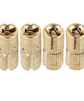 4 Pieces Brass Drum Hinges With 180 Degree Concealed Flush Mount For Cabinets, Jewelry Boxes, And Wood Crafts, Smooth Action