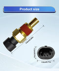 Dunviku 213-928 engine coolant temperature sensor with brass body, red threaded section, and black plastic connector