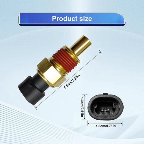 Dunviku 213-928 engine coolant temperature sensor with brass body, red threaded section, and black plastic connector