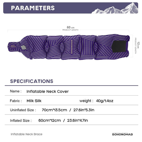 Super Comfy Adjustable Blow Up Neck Pillow For Travel With 360 Degree Neck Support Ideal For Planes Cars Trains Buses Offices Or Homes Compact Portable Pillow For Sleep Or Naps Purple extended view