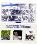Rc Car Screws And Fasteners Kit Pro Grade Repair Tool Set With Wrench Nuts Bolts And Case For Multiple Models, shown with case and tools.
