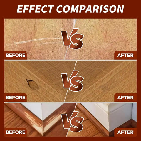 Effect comparison of Furniture Wood Repair Marker For Floors And Tables Easy DIY Scratch Fix Pen For Stains Quick Dry Long Lasting