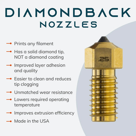 Diamond Infused Nozzle Built Different For AnkerMake M5 And M5C 3D Printers That Devours Abrasive Filaments Like A Boss While Dishing Out Buttery Smooth Extrusion With Absolute Zero Sweat For Craft Buffs