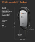 Slick Smart Home Ready 32 Amp Hardwired Level Two Electric Vehicle Charger With Wifi Controls Certified Nacs Connector with manual and holster.