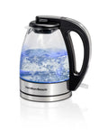 Glass Electric Tea Kettle 1 Liter 1500W Fast Boil Cordless Pour-Over With Auto Shutoff Boil-Dry Protection BPA Free Soft Blue LED