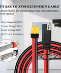 3ft 10 AWG SAE to XT60 Extension Cable with Polarity Reverse Adapter for Portable Power Stations and Solar Panels