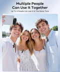 Group using Four Pack Wireless Lavalier Microphones Kit For iPhone Android And Cameras Upgraded Mini Mics With Noise Reduction