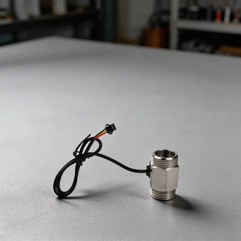 Water Flow Sensor Switch Hall Effect DN25 Stainless Steel Body For Industrial Water Systems And Heaters Precise 2 To 50 L Per Minute Measurement With 595 Pulses Per Liter Built Tough Wear Resistant Shaft, DN25 threaded stainless steel body