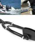 Universal Outboard Dual Water Feed Rectangular Motor Flusher with black molded cups and self-adjusting yoke for boat engines.