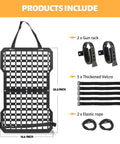 Built Tight Rigid Molle Panel For Trucks And Cars Lock Down Your Gear With This Kickass Tactical Seat Back Organizer showing included components.