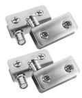 Stainless Steel Glass Door Hinges for 5 to 7mm Thick Glass, 4 Pack Pivot Hinges for Shower Doors and Display Cabinets