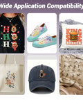 Collage of items showcasing application of DTF Transfer Film Roll 13x328ft Double Sided Matte Clear PET Heat Transfer Paper Direct To Film For Bulk Printing Custom Tees Party Cups Holiday DIY Gifts.