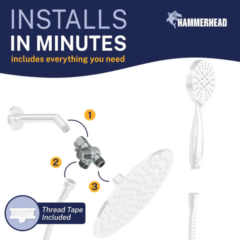 Installation diagram for Heavy Duty Brass 3 Way Shower Diverter Valve For Fixed And Handheld Heads Chrome Finish