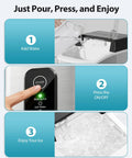 Steps to use the Nugget Ice Maker Countertop With 42 Lbs Per Day Output 24 Hour Ice Machine 1.5L Water Tank Rapid Ice Release In 6 Minutes