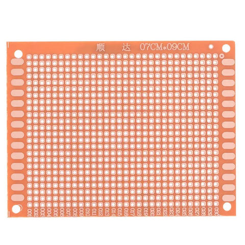 10 Pack Single Sided PCB Prototype Boards Kit for DIY Electronics, Universal 7x9cm Circuit Boards with 1.2mm Hole Size, Flux Treated