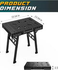 Foldable Work Bench Portable Work Table Beefy 1650 Lbs Capacity 34 Inch Wide 25 Inch Deep 31 Inch High Lightweight Easy Fold Space Saving