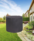 Waterproof Round Patio Furniture Cover 20 Inch Diameter By 20 Inch Height Heavy Duty 420D Oxford Cloth in backyard