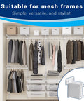 Click On 4 Pack Wire Shelf End Brackets For Closets And Garages Along With Heavy Duty Rack Clips And Built In Screws in a stylish closet.