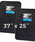 Beefy Extra Large Drip Tray Mat For Garage And Home, Heavy Duty Utility Pan Protects Floors From Spills, 37 By 25 Inches, Black, 2 Pack
