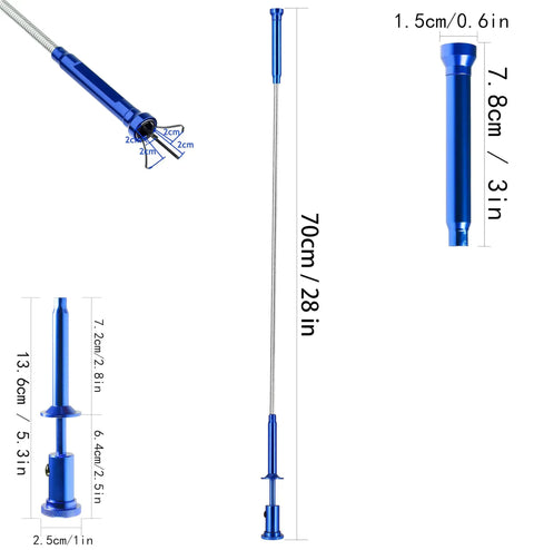 Flexible Claw Grabber Tool With LED Light 28 Inch Reach Retractable 4 Finger Gripper And 5Lb Magnetic Pickup Drain Snake Reacher For Auto Mechanics Plumbers And DIYers