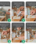 Six-step guide for using PRO-FIX Long Cure Golf Epoxy For Full Club Set Build With 20 Minute Work Life Pro Grade Extra Strength