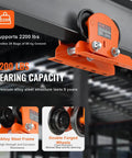 1 Ton Push Beam Trolley For Electric Hoist Dual Wheels Adjustable Beam Width 2.68 To 4.33 In For I And H Beams in use