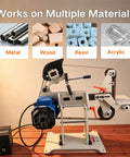 Built Like A Tank 2x72 Inch Belt Grinder Sander With Smooth 1500W Motor For Quick Vertical Or Horizontal Sanding and serious commercial metal fabrication jobs, showcasing versatility for metal, wood, resin, and acrylic.