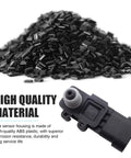 Rock Solid Fuel Tank Pressure Sensor With High Temp Resistance For Vapor Vent Port Setup Compatible With Oem 16238399 9377680 Plug And Play Black Replacement on pile of black plastic granules.