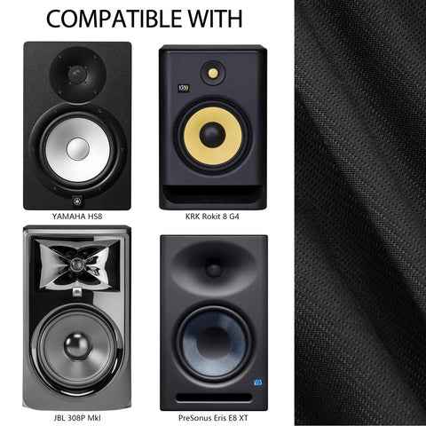 Heavy Duty Dust Cover For 8-Inch Studio Monitors Pro Grade Gear Shield Keeps Dust Off Yamaha HS8 Adam T7V KRK Rokit 8 G4 JBL