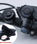 7 Speed Right Thumb Gear Shifter For Mountain, Road, And City Bikes TX30 Shift Lever on a handlebar, clamp size 22.2 mm