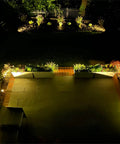 50 Watt Low Voltage Flood Light For Landscape Lighting With MR16 Bulb Included illuminating garden pathway