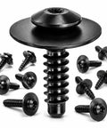 Top Shelf Heavy Duty 12 Pack Fender Liner Bolts With Splash Shield Screws For Gm Chevy Gmc Cadillac Buick M4.2 X 1.41 assorted bolts on white background