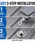 Ironclad Stainless Steel Metal Roof Screw Caps Lock Out Damp And Seal Worn Fasteners No Pull Backs For Barns Sheds Garages Rv Tops No Sweat Setup Stops Leaks Immediate Rust Guard All Season Shield Pack 100 installation steps