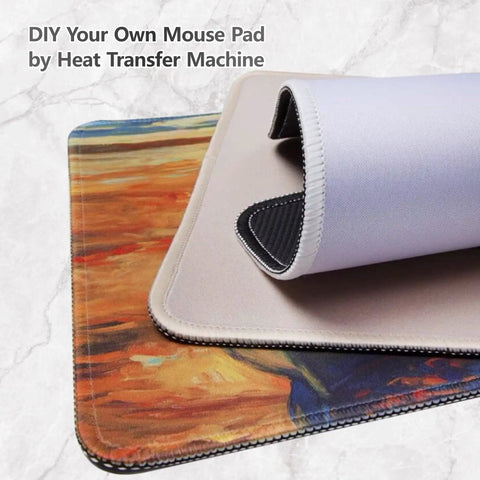White Sublimation Blank Mouse Pads 10 Pack With Non Slip Rubber Base For Heat Press Transfer And DIY Crafts rolled edge