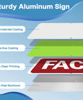Layers detailing Two Pack Fire Alarm Control Panel Signs With Nails, Reflective Outdoor Fire Safety Signage, 6x12 Inches, Aluminum