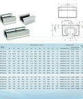 Pro Grade SBR16 800mm Linear Rail Kit components with size chart and technical drawings for DIY CNC routers and machines.