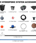 Accessories for Two Buckets DWC Hydroponics Grow System With Top Drip Kit For 7 Gallon Deep Water Culture Includes Air Pump Air Stone Hose