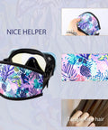 Cyberpunk Style Neoprene Diving Mask Strap Covers Set Four Pieces For Swimming Goggles Head Band with vibrant coral design