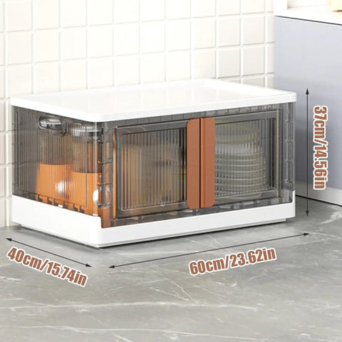 Foldable Storage Boxes With Lids And Smooth Rolling Wheels, Stackable Plastic Cube Bins Featuring A Nifty Slide Panel, Solid Durable Design For Slick Closet Organization And Tight Gap Spaces That Truly Get The Job Done