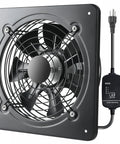 12 Inch Window And Wall Mounted Exhaust Fan With 720 CFM High Speed Airflow, 1460 RPM Adjustable Speed, Industrial Grade Ventilation