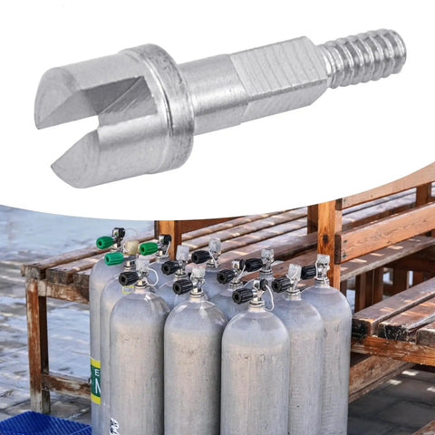 Stainless Steel Diving Valve Shaft Replacement Spindle For Scuba Tanks Heavy Duty Stem with scuba cylinders background