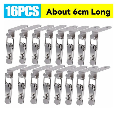 16-piece set of silver heavy duty toggle latch clamp set with low profile draw toggle about 6cm long for fixtures