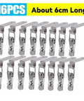 16-piece set of stainless steel 6cm latches, similar to Duck Mouth Metal Spring Hasp Latch Set 20 Pack 90 Degree Box Closure Locks.