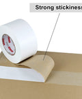 White Duct Tape 3 Inch Wide, Heavy Duty Industrial Grade 55 Yards, Waterproof And UV Resistant, showing strong adhesion on cardboard.