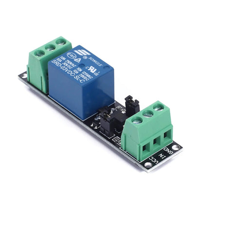 1 Channel Optocoupler Relay Module 3V/3.3V High Level Driver Isolated Drive Board for Arduino with Songle Relay, top view