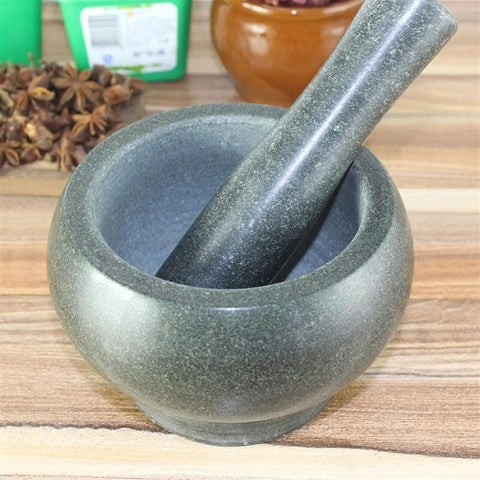 Granite Mortar And Pestle Set 6.3 Inch Black Grinding Stone For Spices Herbs Pesto Garlic Nuts Anti Slip Base Easy To Clean Durable Kitchen Must Have For Crushing Pills And Grinding Fresh Flavors